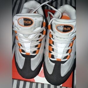 Nike Air Max with White, Orange, and Black Accents